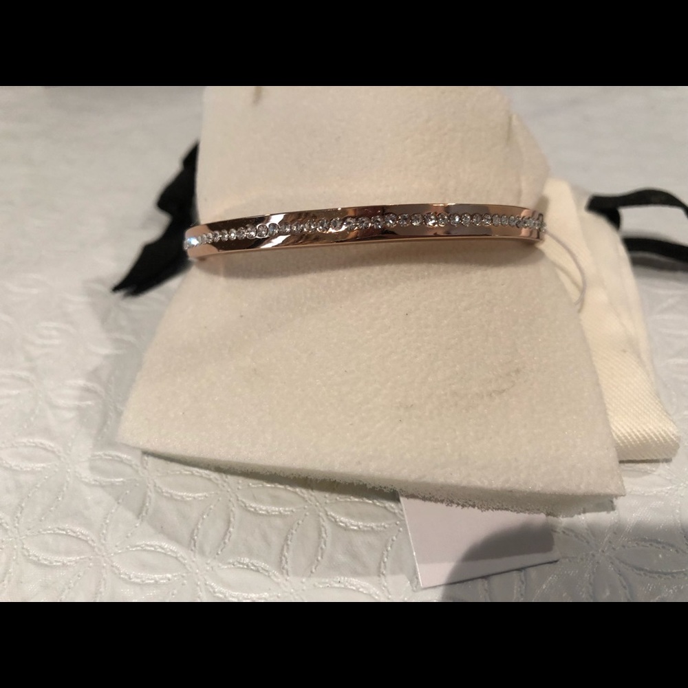 Kate spade pave crystal bangle in rose gold